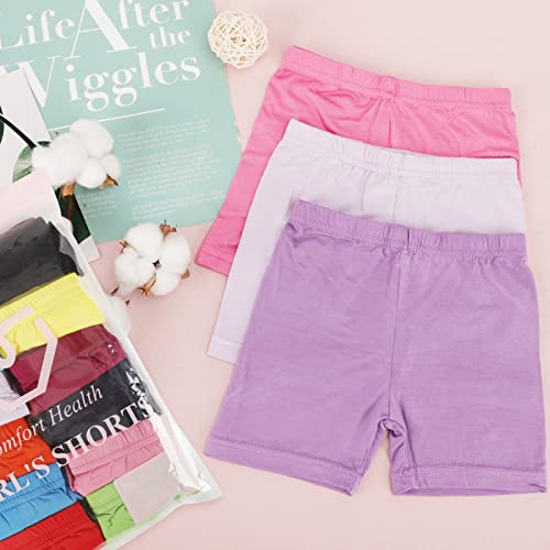 HOLLHOFF 12 Pack Girls Dance Shorts 6-7 Years, 12 Color Bike Short Breathable and Safety for Playgrounds and Gymnastics by 