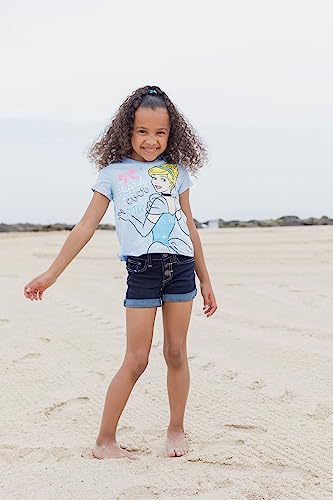 Disney Princess Cinderella Belle Toddler Girls 4 Pack Short Sleeve T-Shirts 4T from Bentex Group Inc.