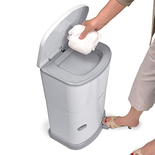 Akord Slim Incontinence Disposal System with Odor Lock, Discrete Style, White, 20" H X 11" W X 9.5" D by Winston Brands