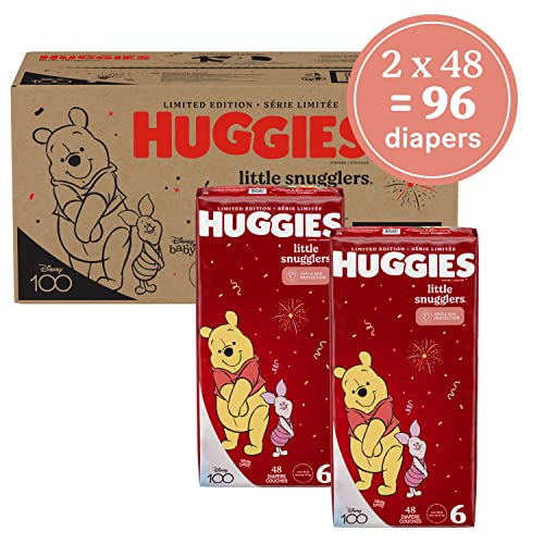 Baby Diapers Size 6, 96 Ct, Huggies Little Snugglers by Kimberly-Clark Corp.