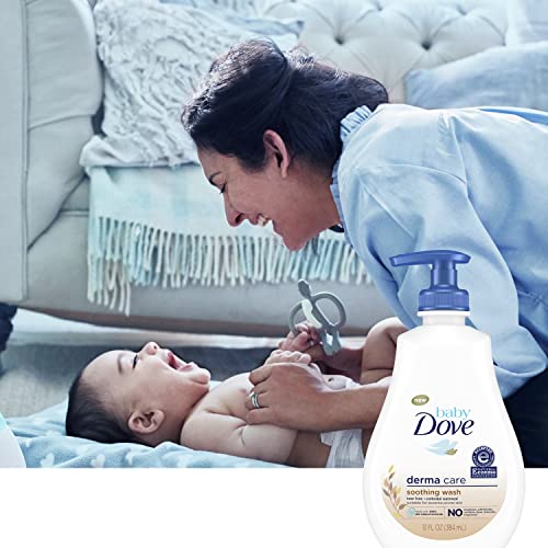 Dove Soothing Baby Body Wash To Soothe Delicate Baby Skin Derma Care No Artificial Perfume or Color, Paraben Free, Phthalate Free 13 oz 2 Count by Unilever