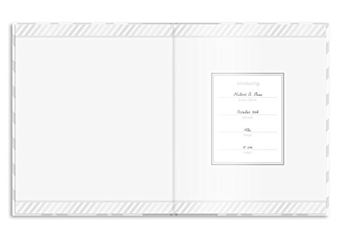 Pearhead First 5 Years Chevron Baby Memory Book with Clean-Touch Baby Safe Ink Pad to Make Babyâs Hand or Footprint Included, Gray Chevron from Pearhead