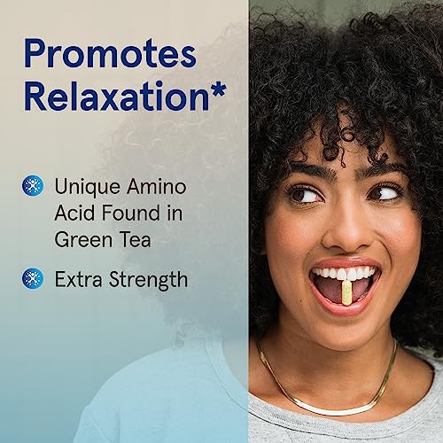 Jarrow Formulas Theanine 200 mg, Neurologically Active Amino Acid, Found in Green Tea, Promotes Relaxation, White, 60 Count from Jarrow Formulas