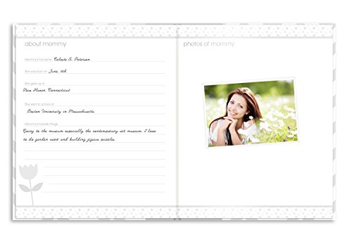 Pearhead First 5 Years Chevron Baby Memory Book with Clean-Touch Baby Safe Ink Pad to Make Babyâs Hand or Footprint Included, Gray Chevron from Pearhead