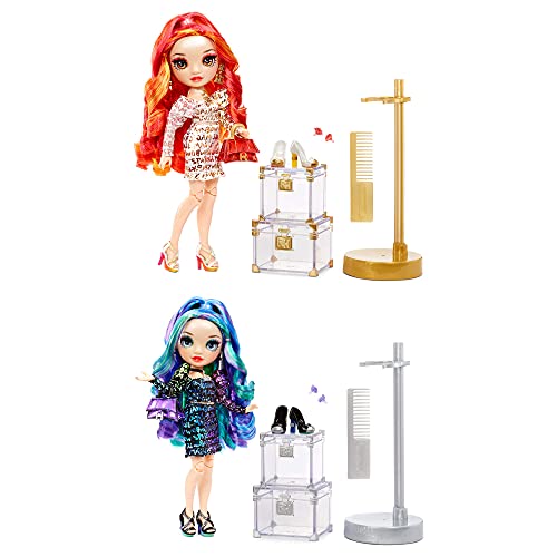 Rainbow High Special Edition Twin (2-Pack) Laurel & Holly De'Vious Fashion Dolls, Multicolor Designer Metallic Outfits, Gift for Kids and Collectors, Toys for Kids Ages 6 7 8+ to 12 Years Old by MGA Entertainment