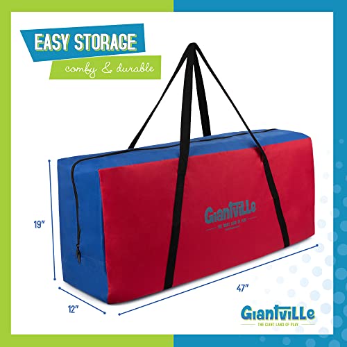 Giant 4 in a Row Connect Game - Storage Carry Bag Included - 4 Feet Wide by 3.5 Feet Tall - Oversized Floor Activity for Kids and Adults â Jumbo Sized for Outdoor and Indoor Play - Durable Waterproof by Giantville