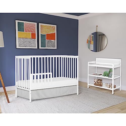 Dream On Me Synergy 5-in-1 Convertible Crib in White, Greenguard Gold Certified from Dream On Me