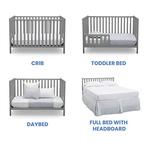 Delta Children Heartland 4-in-1 Convertible Crib, Grey by Delta Baby Dropship