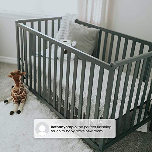 Delta Children Heartland 4-in-1 Convertible Crib, Grey by Delta Baby Dropship