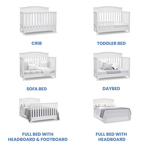Delta Children Emery 4-in-1 Convertible Baby Crib, White by Delta Children