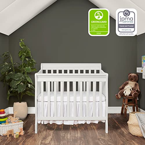 Dream On Me Aden 4-in-1 Convertible Mini Crib in White, Greenguard Gold Certified from Dream on Me