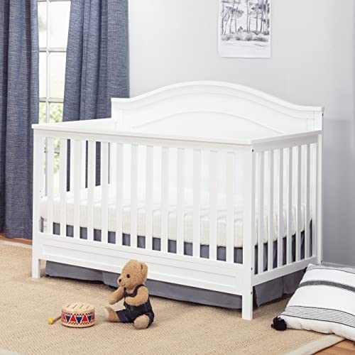 DaVinci Charlie 4-in-1 Convertible Crib in White, Greenguard Gold Certified by DaVinci - DROPSHIP