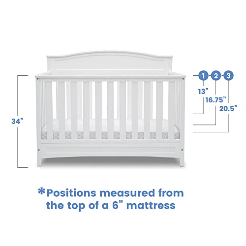 Delta Children Emery 4-in-1 Convertible Baby Crib, White by Delta Children