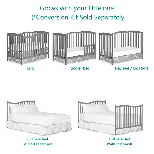 Dream On Me Chelsea 5-in-1 Convertible Crib, Storm Grey by Dream on Me