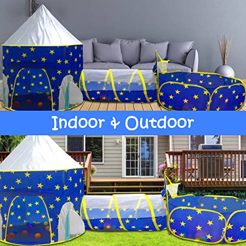 PigPigPen 3pc Kids Play Tent for Boys with Ball Pit, Crawl Tunnel, Princess Tents for Toddlers, Baby Space World Playhouse Toys, Boys Indoor& Outdoor Play House, Perfect Kidâs Gifts from Dongguan Sainuo Outdoor Gear Co., Ltd