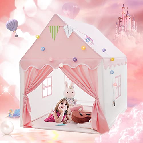 Kids Play Tents, Extra Large Playhouse for Girls, WOOD CITY Princess Castle Children Fairy Play Castle Tents Toys Gifts Indoor & Outdoor.(with Lights and Flags from WOOD CITY
