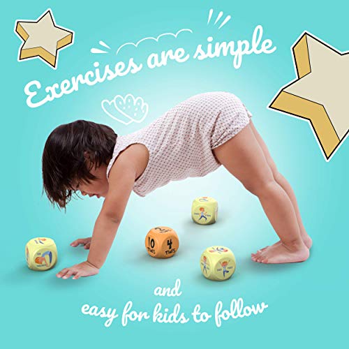 Skywin Kids Yoga Dice - Fun Exercise Dice for Kids Solo or Group Classes, 6-Sided Foam Workout Dice for Home, Classroom and Physical Education Learning by Skywin