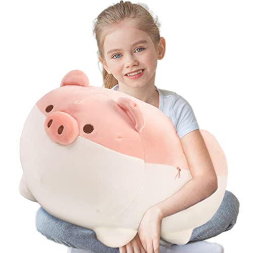 ARELUX Soft Fat Pig Plush Pillow,Soft Chubby Buddy Piggy Throw Hugging Pillow,Stuffed Animal Doll Toy Gifts for Bedding, Kids Birthday, Valentine, Christmas from ARELUX