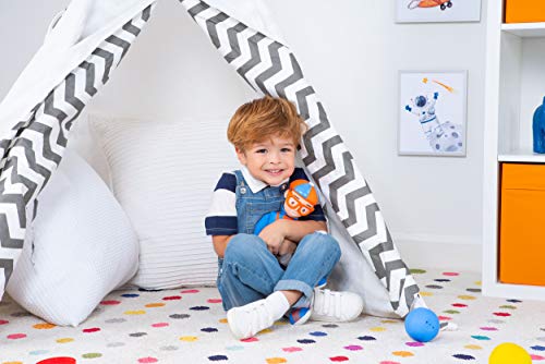 Blippi Bendable Plush Doll, 16â Tall Featuring SFX - Squeeze The Belly to Hear Classic catchphrases - Fun, Educational Toys for Babies, Toddlers, and Young Kids by Jazwares, LLC.
