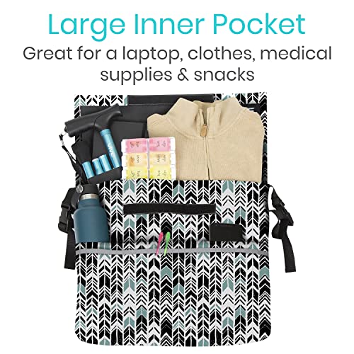 Vive Wheelchair Bag - Electric Wheel Chair Accessories Pouch for Adults, Seniors, 15 Colors - Large Tote Accessory to Hang on Back, Power Transport Storage Travel Backpack for Men, Women from Vive Health