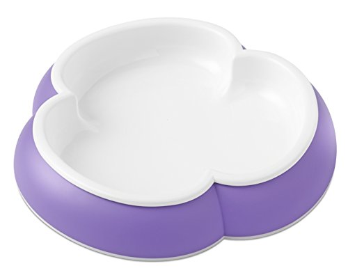 Baby Feeding Set - Pink Soft Bib, Purple Plate, Purple Spoon and Pink Fork by BabyBjÃ¶rn