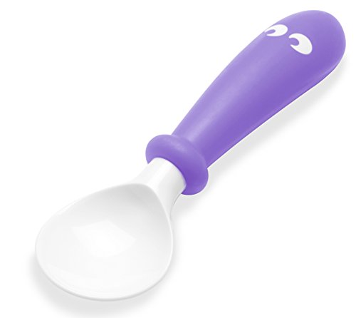 Baby Feeding Set - Pink Soft Bib, Purple Plate, Purple Spoon and Pink Fork by BabyBjÃ¶rn