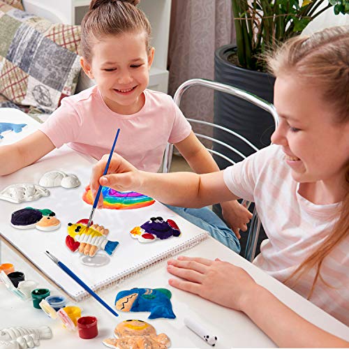 KODATEK 65 Pieces Kids Arts and Crafts Painting Kit, Paint Your Own Figurines, STEAM Projects Creative Activity DIY Toys, Ceramics Plaster Painting Set Gift Toys for 3 4 5 6 7 8+ Year Old Boys & Girls from KODATEK