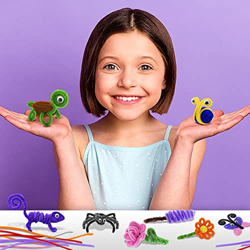 Arts and Crafts Kit for Kids Ages 4-8 - Create 21 Animal and Flower Figures, Gift Set for Boys/Girls by Learn & Climb
