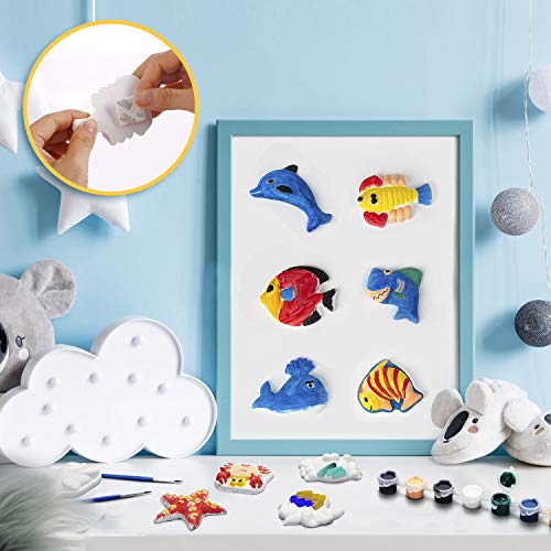 KODATEK 65 Pieces Kids Arts and Crafts Painting Kit, Paint Your Own Figurines, STEAM Projects Creative Activity DIY Toys, Ceramics Plaster Painting Set Gift Toys for 3 4 5 6 7 8+ Year Old Boys & Girls from KODATEK