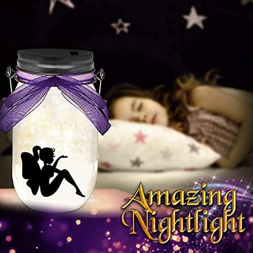 Funzbo Arts and Crafts for Girls - Christmas Craft Kits Gifts for Kids Toys DIY Art Fairy Unicorn Lantern Jar Supplies Kit Party Birthday Gift Ideas for Girl Age 6 7 8 9 10 11 12 Year Old Night Light from FunzBo