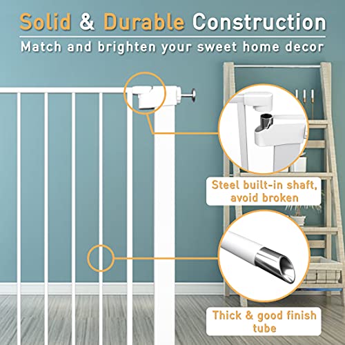 Extra Tall Baby Gate Stand 38" Tall - Long Walk Through Pet Gate for Kids or Large Pets - Metal Pressure Mounted Safety Gate 59.84"-62.60" Wide by Fairy Baby