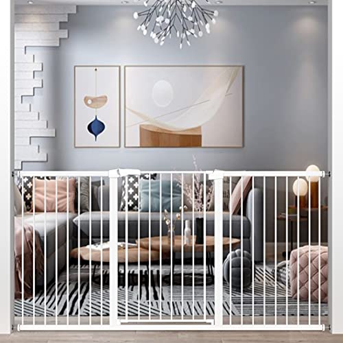 Extra Tall Baby Gate Stand 38" Tall - Long Walk Through Pet Gate for Kids or Large Pets - Metal Pressure Mounted Safety Gate 59.84"-62.60" Wide by Fairy Baby