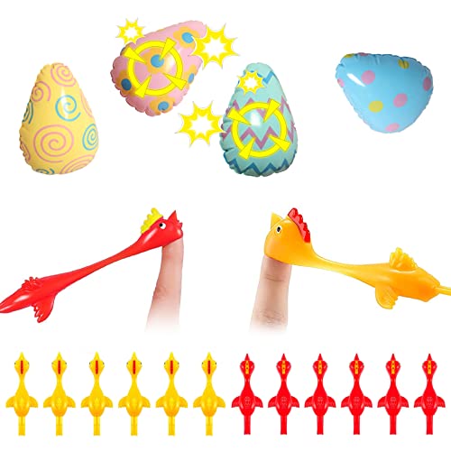 Byhoo Rubber Chicken Slingshot Chicken Easter Toys Flickin Chicken Flying Chicken Flingers Stretchy Toys Novelty Easter Gifts for Kids Teens Easter Party Supplies Stress Relief Toy Decompression Toy by Guangzhou Baihua Network Technology Co.,Ltd.