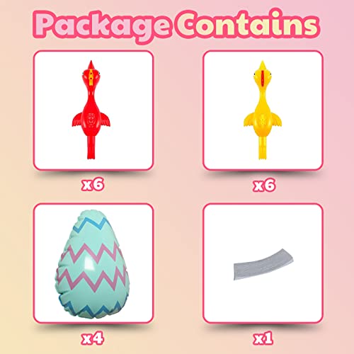Byhoo Rubber Chicken Slingshot Chicken Easter Toys Flickin Chicken Flying Chicken Flingers Stretchy Toys Novelty Easter Gifts for Kids Teens Easter Party Supplies Stress Relief Toy Decompression Toy by Guangzhou Baihua Network Technology Co.,Ltd.