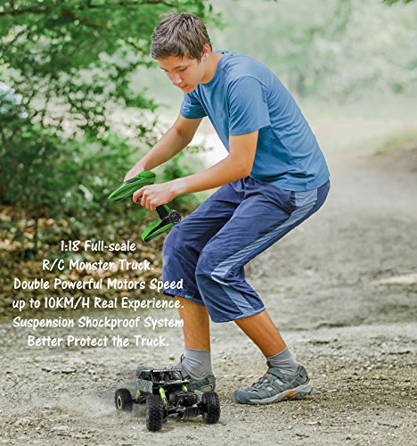 Click Nâ Play Remote Control Car 4WD Off Road Rock Crawler Vehicle 2.4 GHz, Green by Click N' Play