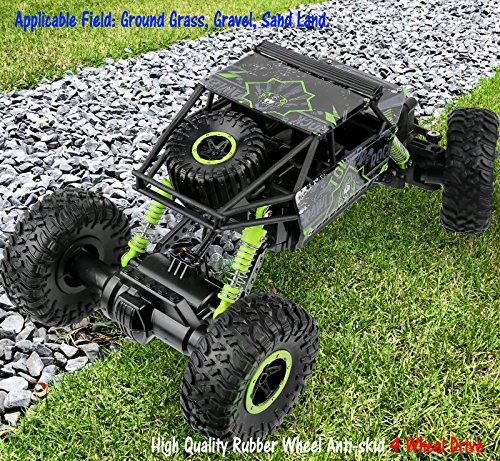 Click Nâ Play Remote Control Car 4WD Off Road Rock Crawler Vehicle 2.4 GHz, Green by Click N' Play