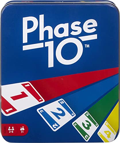 Phase 10 Card Game with 108 Cards, Makes a Great Gift for Kids, Family or Adult Game Night, Ages 7 Years and Older [Amazon Exclusive] from Mattel