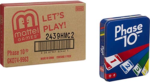 Phase 10 Card Game with 108 Cards, Makes a Great Gift for Kids, Family or Adult Game Night, Ages 7 Years and Older [Amazon Exclusive] from Mattel