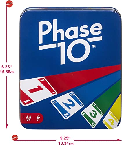 Phase 10 Card Game with 108 Cards, Makes a Great Gift for Kids, Family or Adult Game Night, Ages 7 Years and Older [Amazon Exclusive] from Mattel