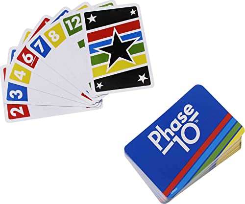 Phase 10 Card Game with 108 Cards, Makes a Great Gift for Kids, Family or Adult Game Night, Ages 7 Years and Older [Amazon Exclusive] from Mattel