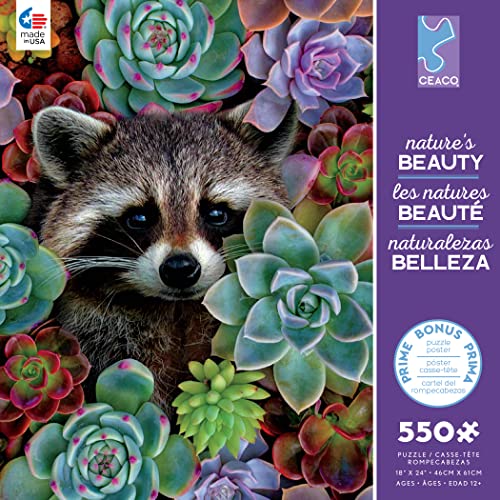 Ceaco - Nature's Beauty - Racoon - 550 Piece Jigsaw Puzzle by Ceaco