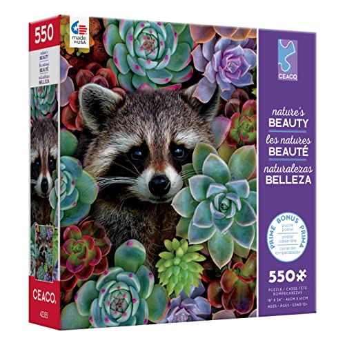 Ceaco - Nature's Beauty - Racoon - 550 Piece Jigsaw Puzzle by Ceaco