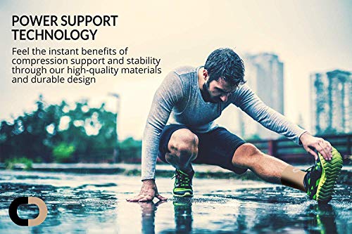 Ankle Brace Compression Sleeve for Men & Women (1 Pair) - Best Ankle Support Foot Braces for Pain Relief, Injury Recovery, Swelling, Sprain, Achilles Tendon Support, Heel Spur, Plantar Fasciitis Socks by Crucial Compression