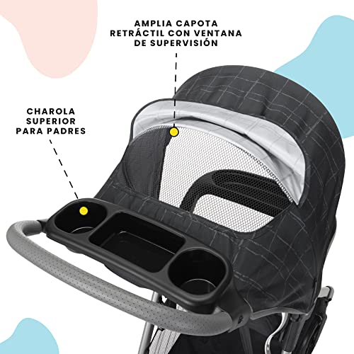 Safety 1st Smooth Ride QCM Travel System, Fast, 1-Hand Lift to fold, High Street by Dorel Juvenile Group