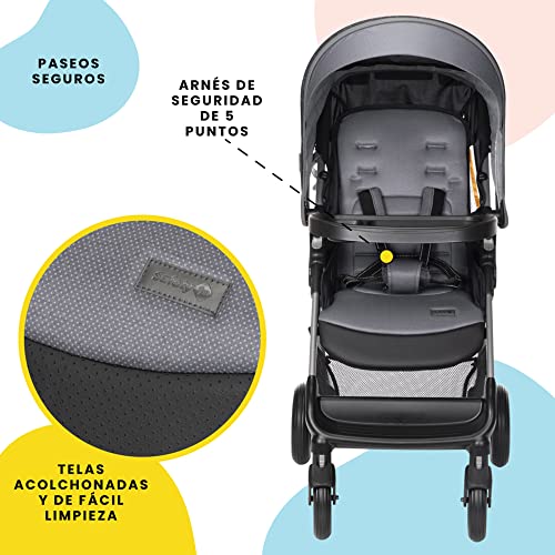 Safety 1st Smooth Ride QCM Travel System, Fast, 1-Hand Lift to fold, High Street by Dorel Juvenile Group