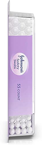 Johnson's 008256OurBundle Non-Chlorine Bleached Safety Ear Swabs for Babies and Children, 55 ct ( Pack of 2) from Johnson's