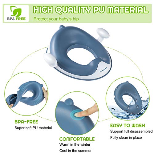 Angelbliss Baby Potty Training Toilet Seat with Soft Cushion Handles, Haute Collection, Double Anti-Slip Design and Splash Guard for Boys and Girls from ANGELBLISS