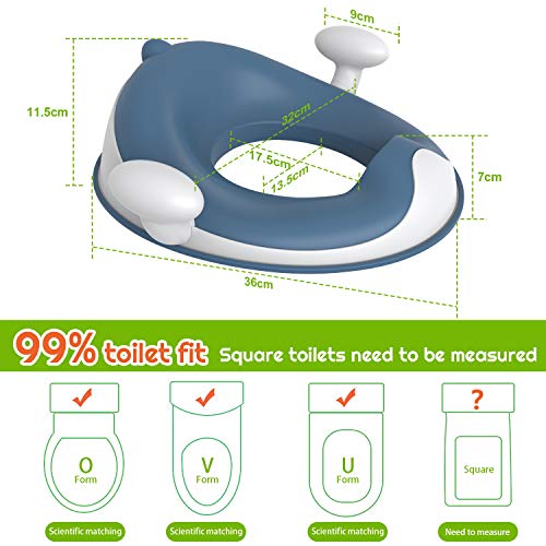 Angelbliss Baby Potty Training Toilet Seat with Soft Cushion Handles, Haute Collection, Double Anti-Slip Design and Splash Guard for Boys and Girls from ANGELBLISS