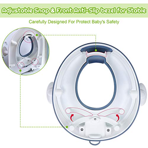 Angelbliss Baby Potty Training Toilet Seat with Soft Cushion Handles, Haute Collection, Double Anti-Slip Design and Splash Guard for Boys and Girls from ANGELBLISS