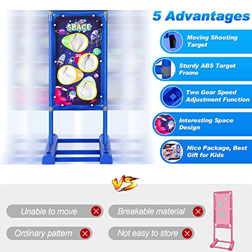 YIFUHH Shooting Game Toy for Kids with 2 pcs Foam Ball Popper Air Guns Moving Shooting Target 24 Foam Balls, Toy Blaster Gun for Indoor and Outdoor Play, Perfect Birthday for Boys 6 7 8 9 10+ by YIFUHH